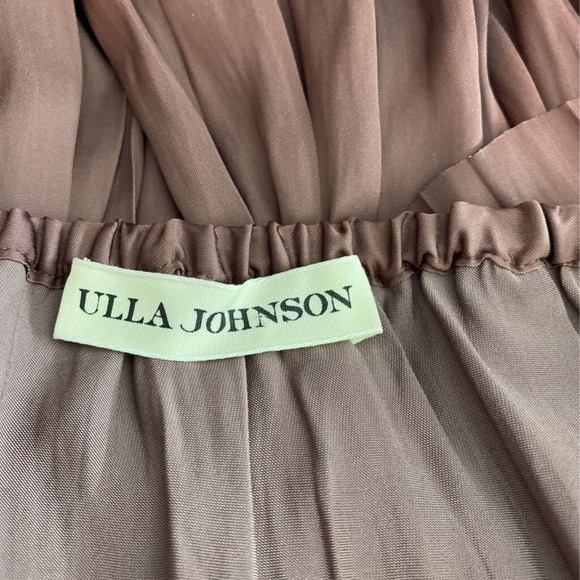 Ulla Johnson Mini Skirt Women 4 Brown Purple Pleated Ruffle Elastic Waist Tiered - Picture 4 of 6
